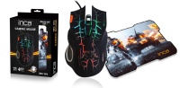 INCA IMG-369 6D +4800 DPI+7 COLOR LED LASER MAKROLU MOUSE+ MOUSEPAD - 1